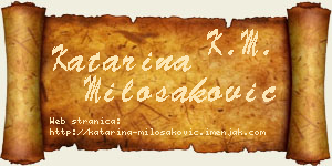 Katarina Milošaković vizit kartica